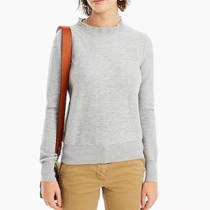 J. Crew Ruffle-neck pullover sweater